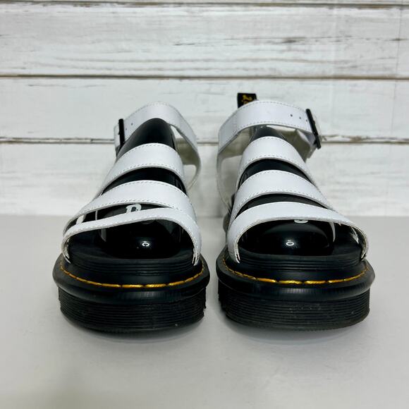 Dr. Martens Blaire White Leather Sandal Shoe Size 9 - Picture 10 of 10
